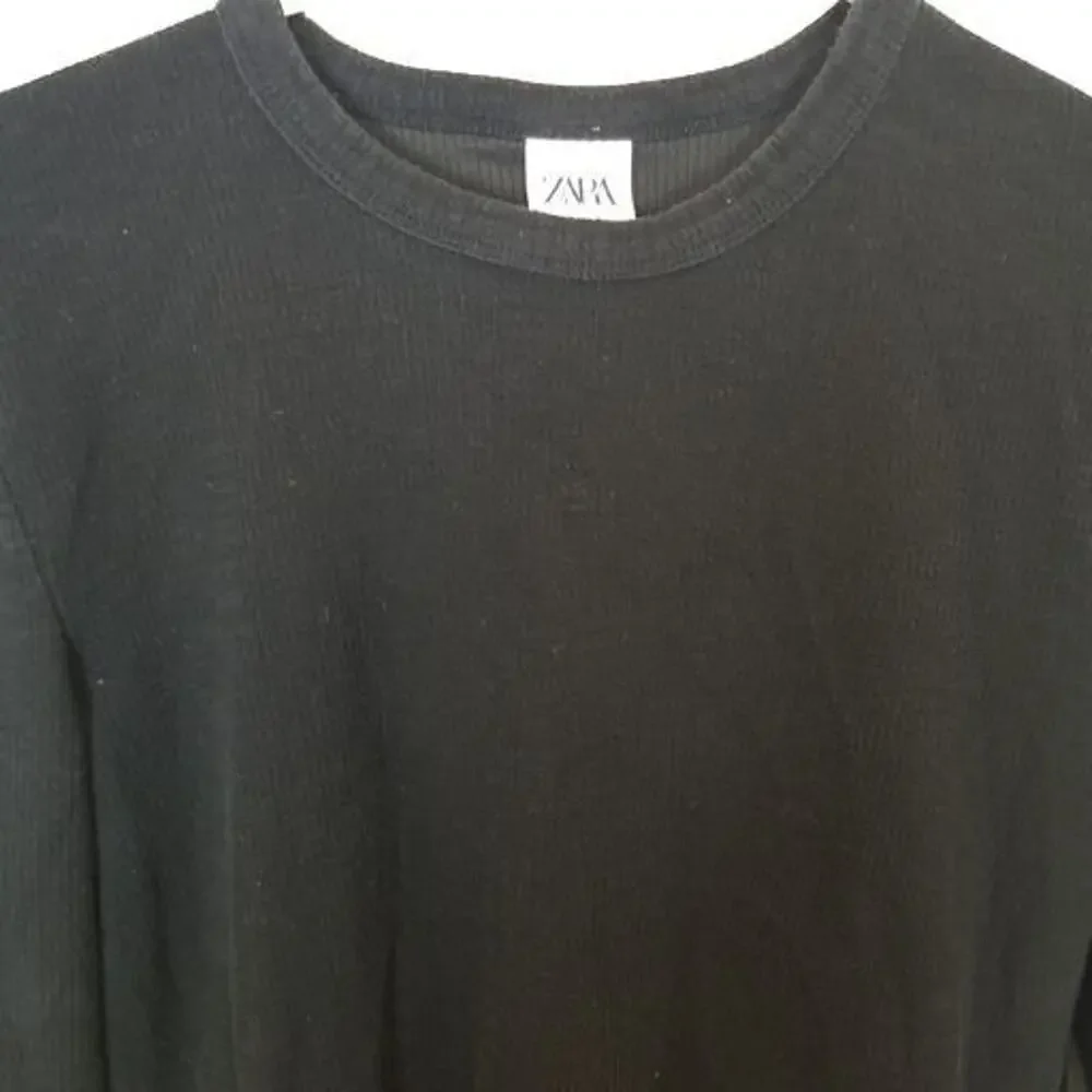 ZARA Mens Knit Sweater Size S Minimalist Classic Pullover Crew Neck Everyday